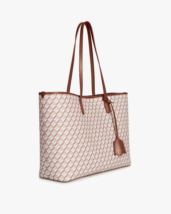 TOTE MONOGRAM - Tan et brun
