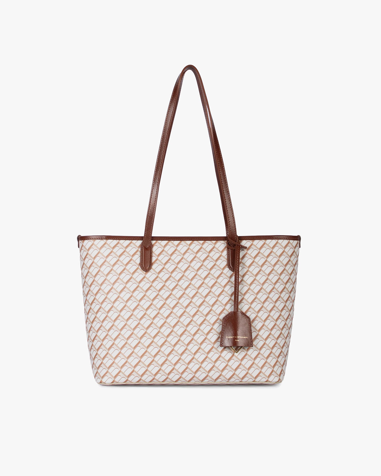 TOTE MONOGRAM PM - Tan & brown