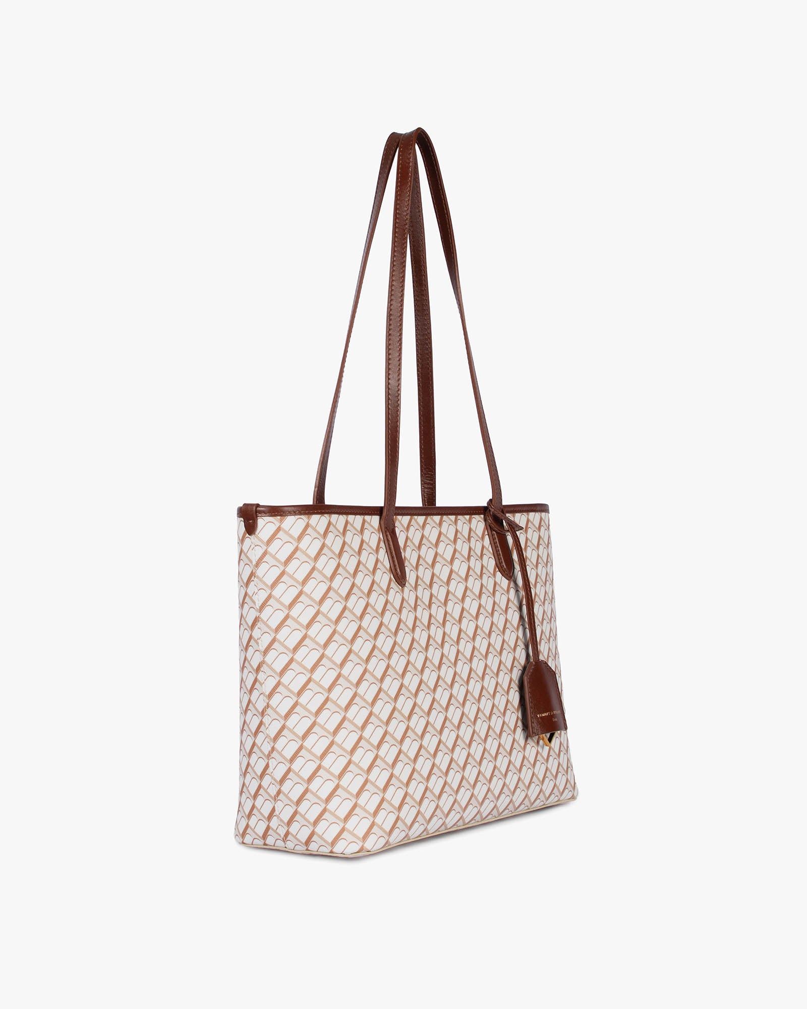 TOTE MONOGRAM PM - Tan & brown