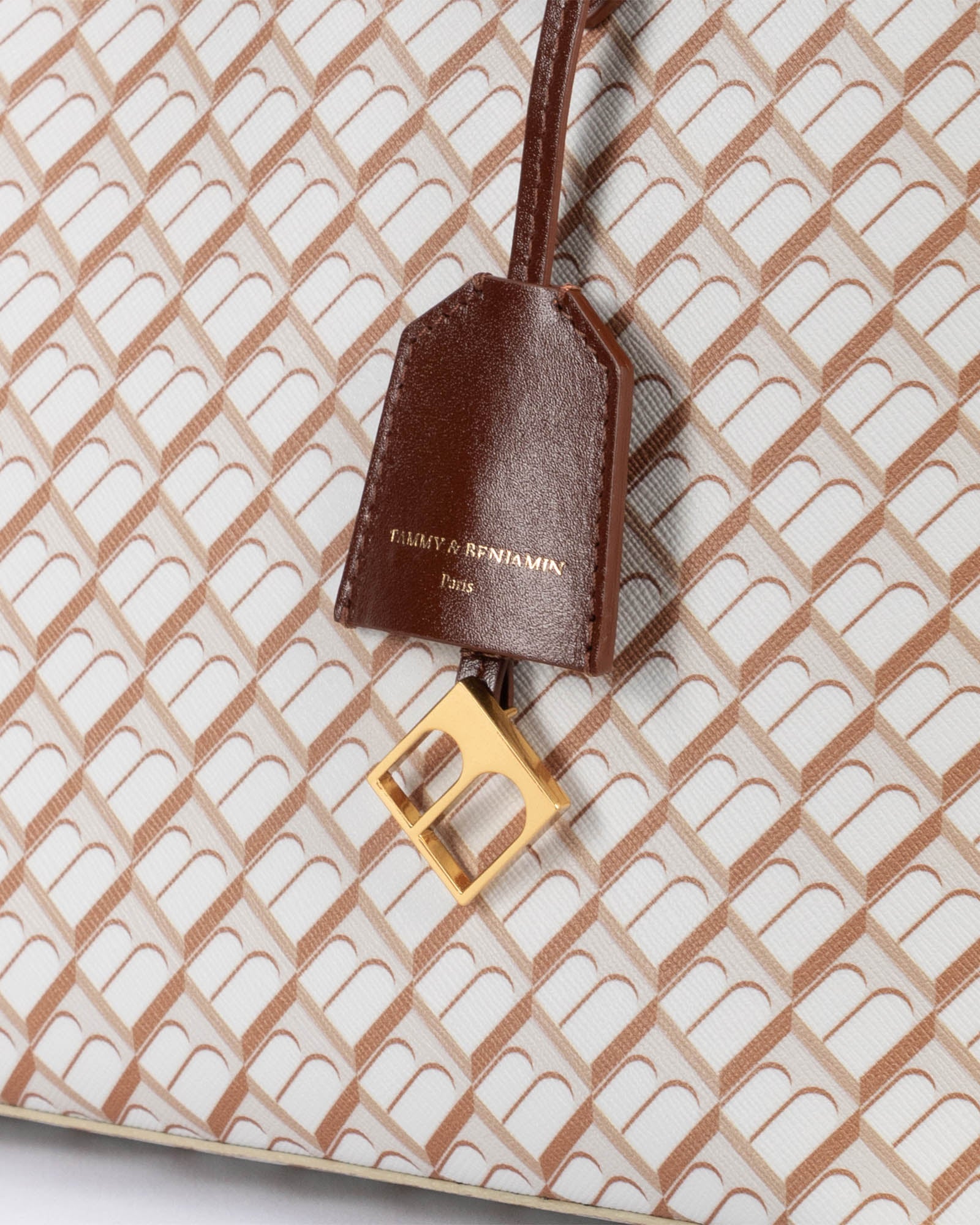 TOTE MONOGRAM PM - Tan & brown