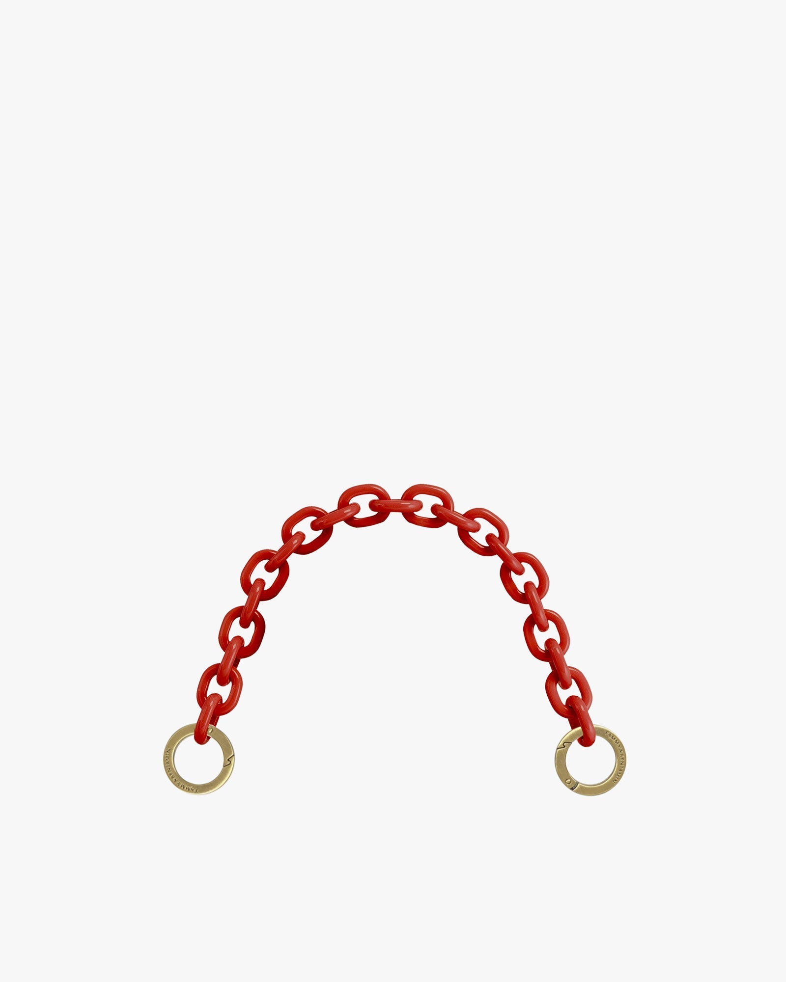 SHORT CHAIN - 40 CM - Orange red resin