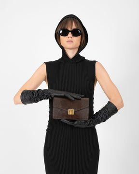 ELEANOR - Brun - Embossé Lézard