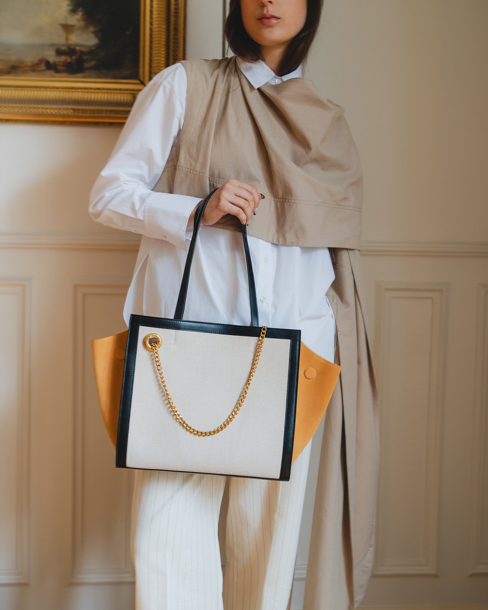 LEXI MM - Toile & orange