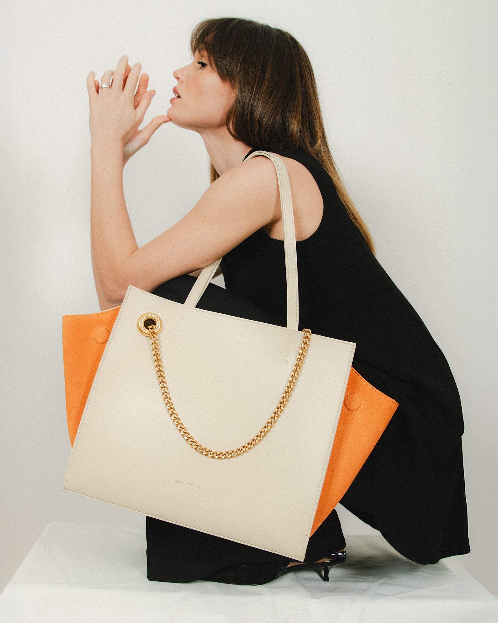 LEXI MM - Ivoire et orange