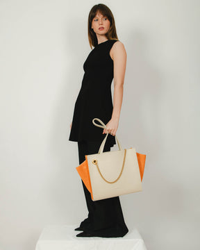 LEXI MM - Ivoire et orange