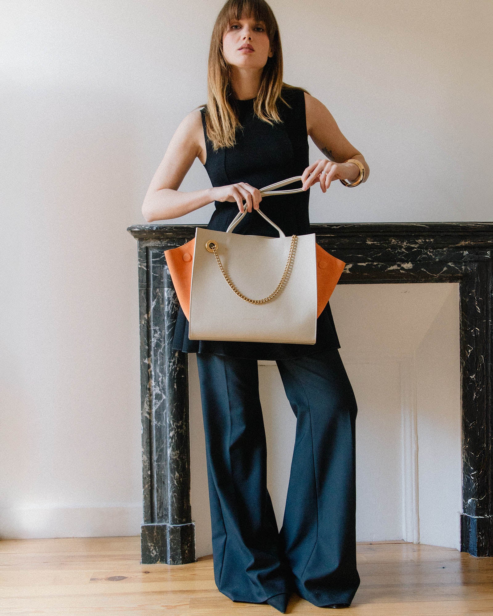 LEXI MM - Ivoire et orange