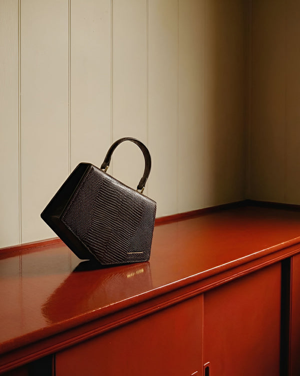 PENTAGONE - Brun - Embossé Lézard