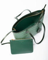 TOTE MONOGRAM - Vert|upsale-option--zippee-sur-toute-la-longueur-vert