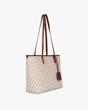 TOTE MONOGRAM PM - Tan & brown