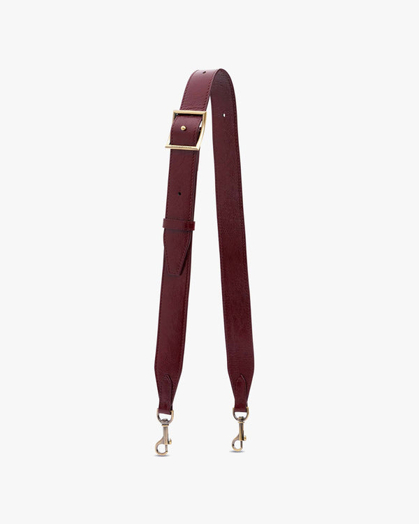 BANDOULIÈRE AJUSTABLE - Bordeaux naplak +40€