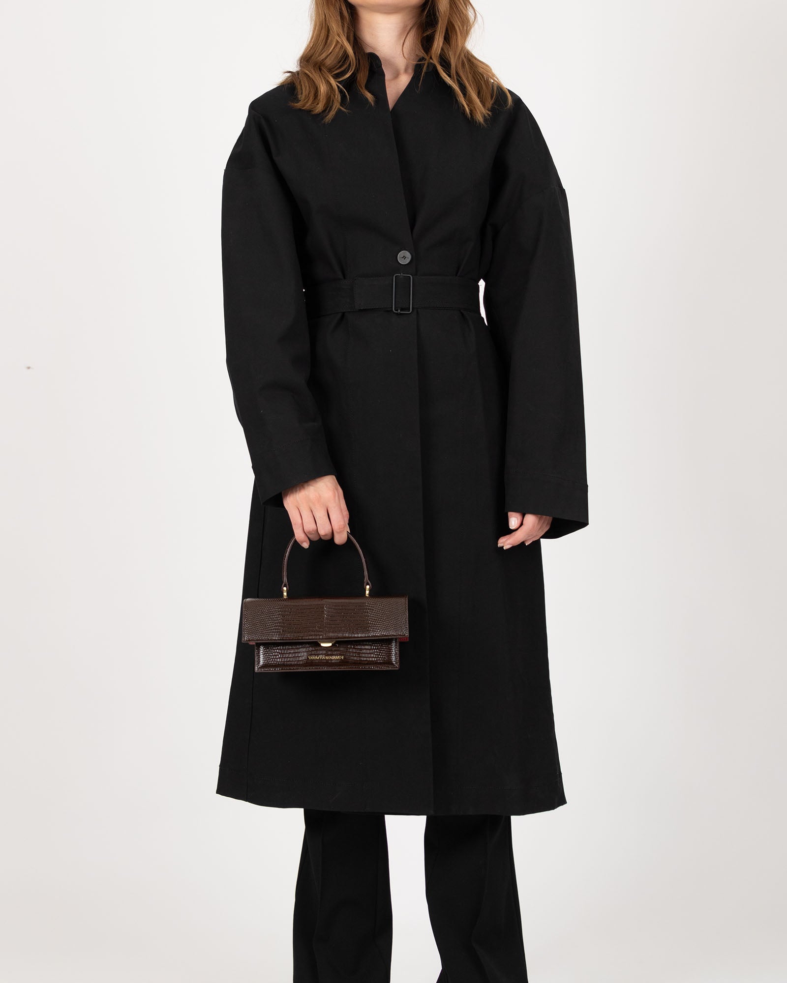 THEA MINI - Brun - Embossé Lézard