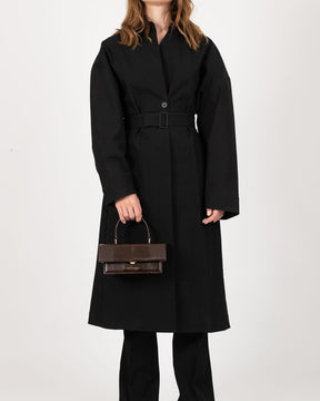 THEA MINI - Brun - Embossé Lézard