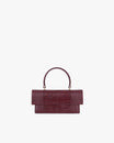 THEA MINI - Bordeaux - Embossé Lézard