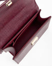 THEA MINI - Bordeaux - Embossé Lézard