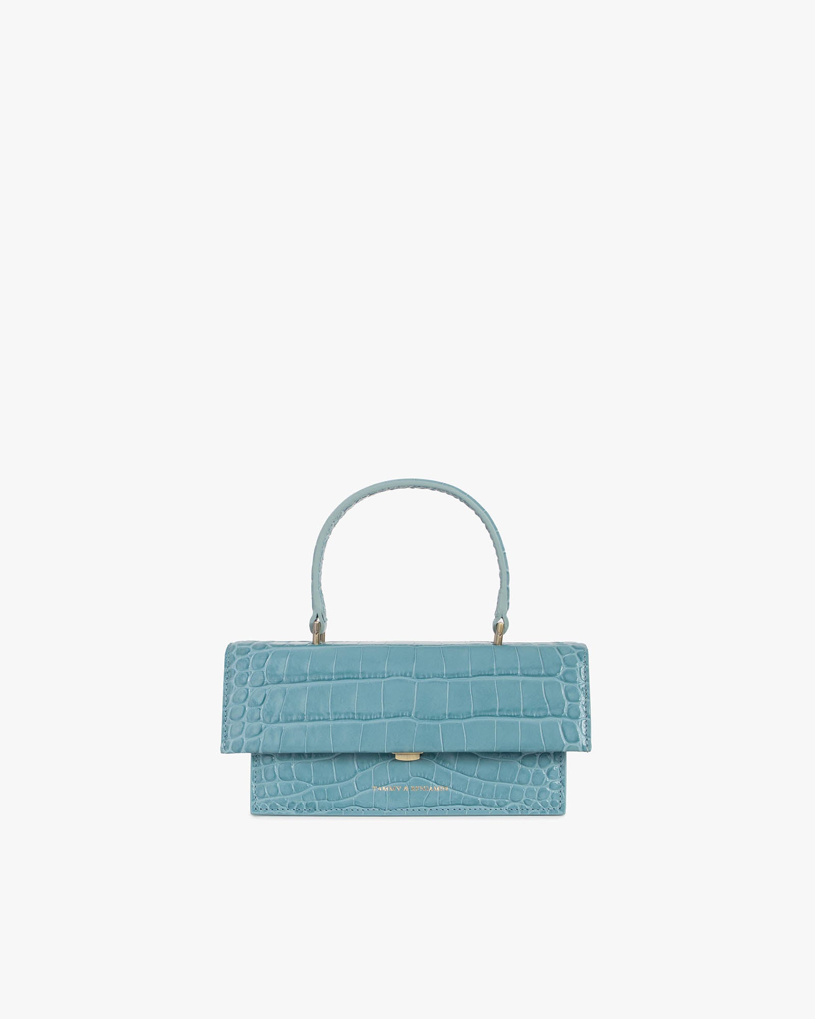 THEA MINI - Bleu Ciel - Embossé Crocodile