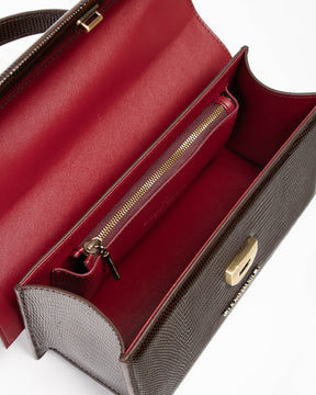 THEA - Brun - Embossé Lézard