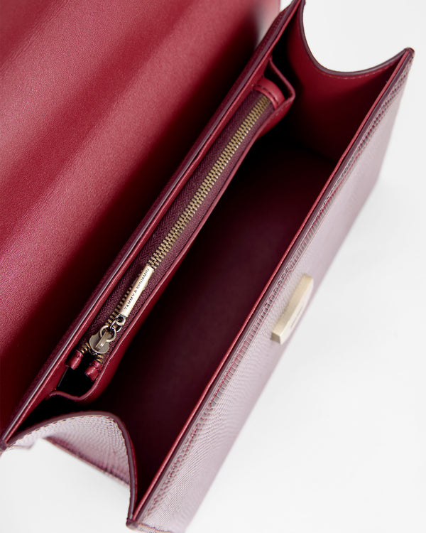 THEA - Bordeaux - Embossé Lézard