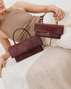 THEA - Burgundy - Lizard embossed