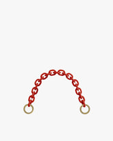 SHORT CHAIN - 40 CM - Orange red resin