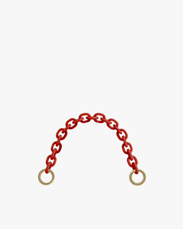 SHORT CHAIN - 40 CM - Orange red resin