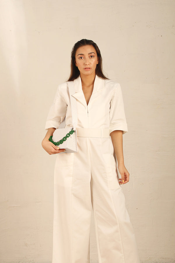 GABRIELLE - Ivoire - Embossé Crocodile