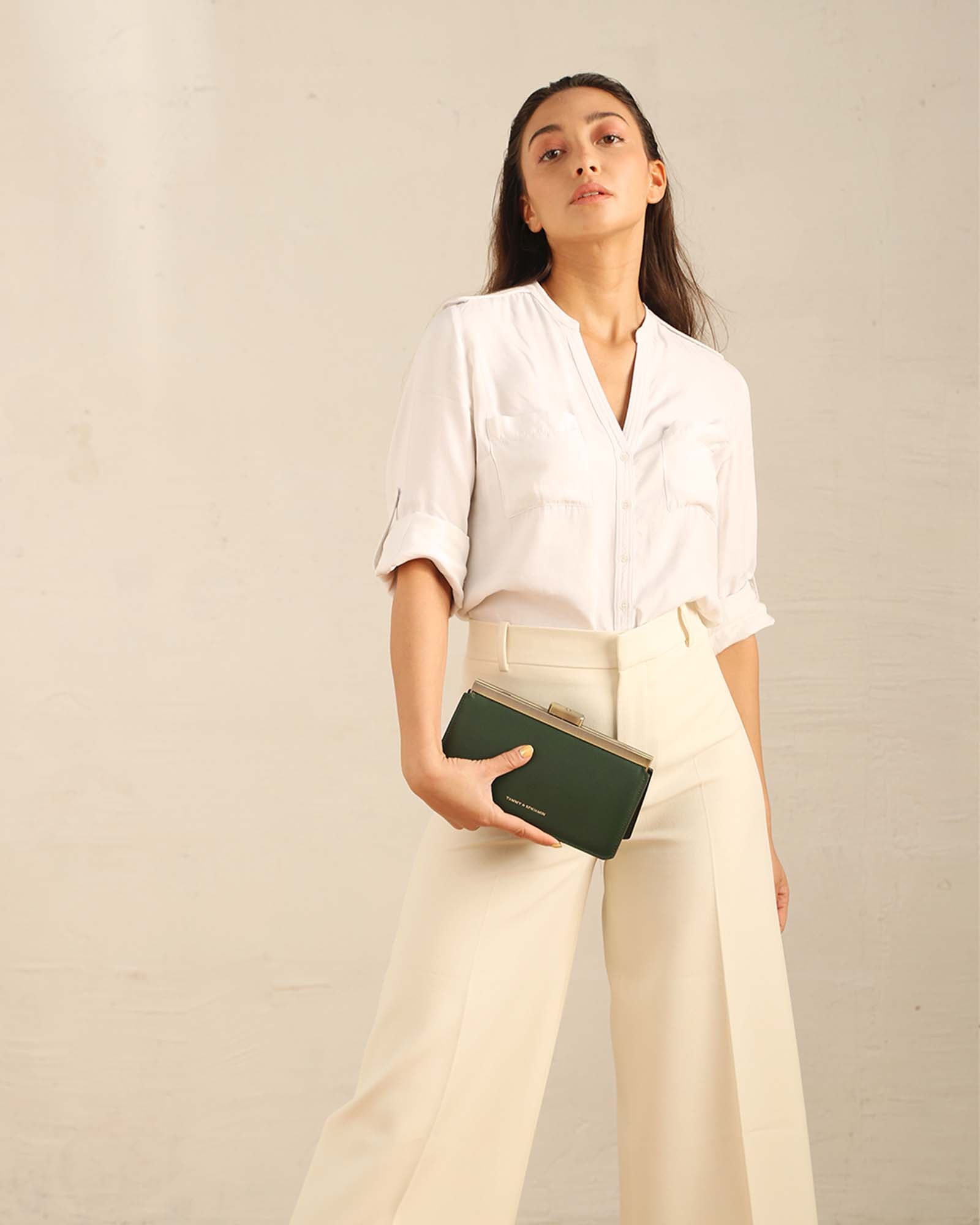 JEANNE BAGUETTE - Emerald green - Showroom Sale