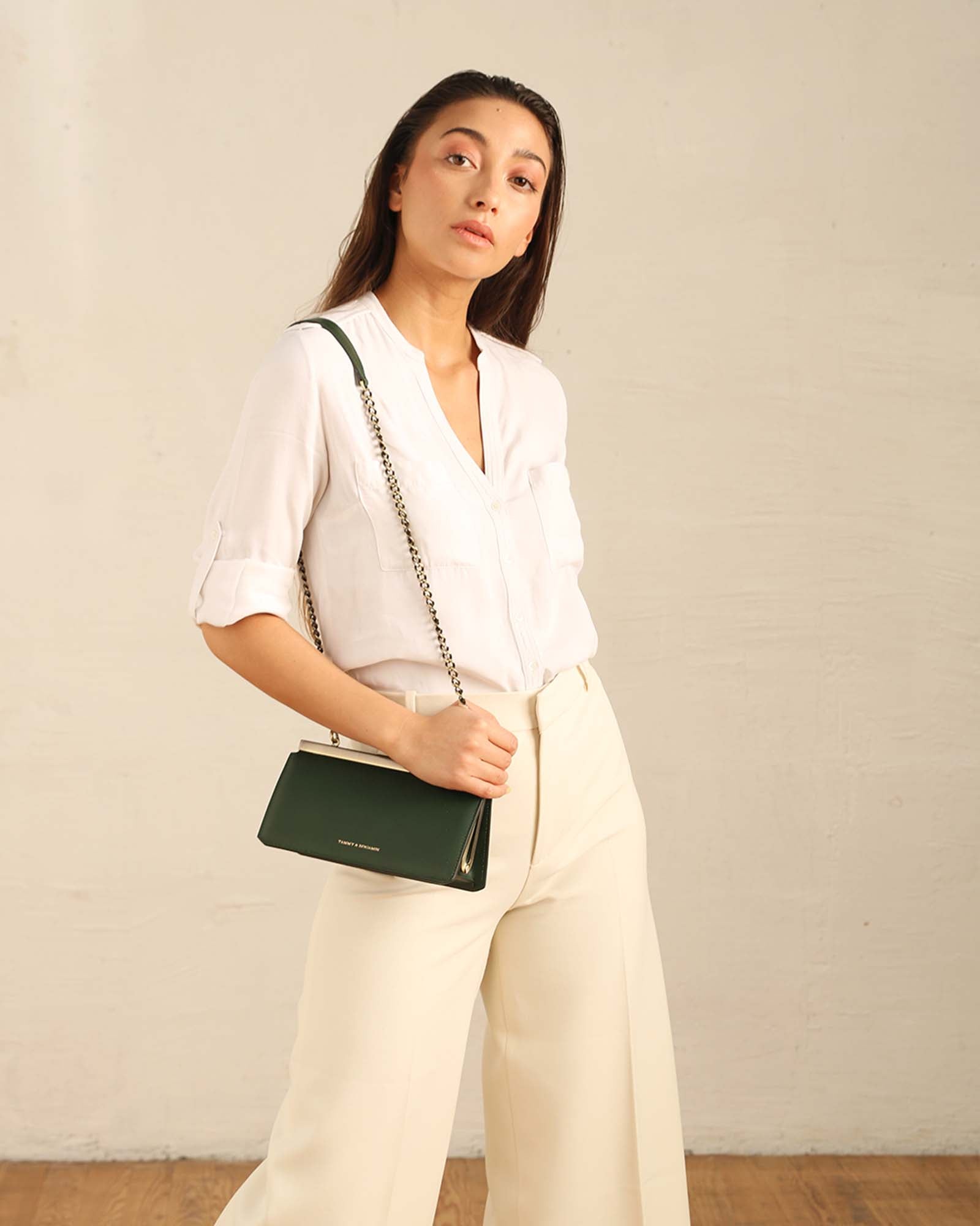 JEANNE BAGUETTE - Emerald green - Showroom Sale