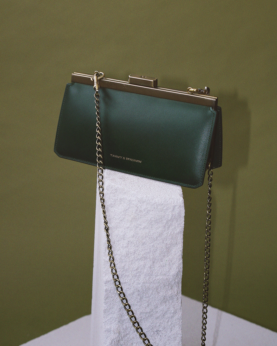 JEANNE BAGUETTE - Emerald green - Showroom Sale