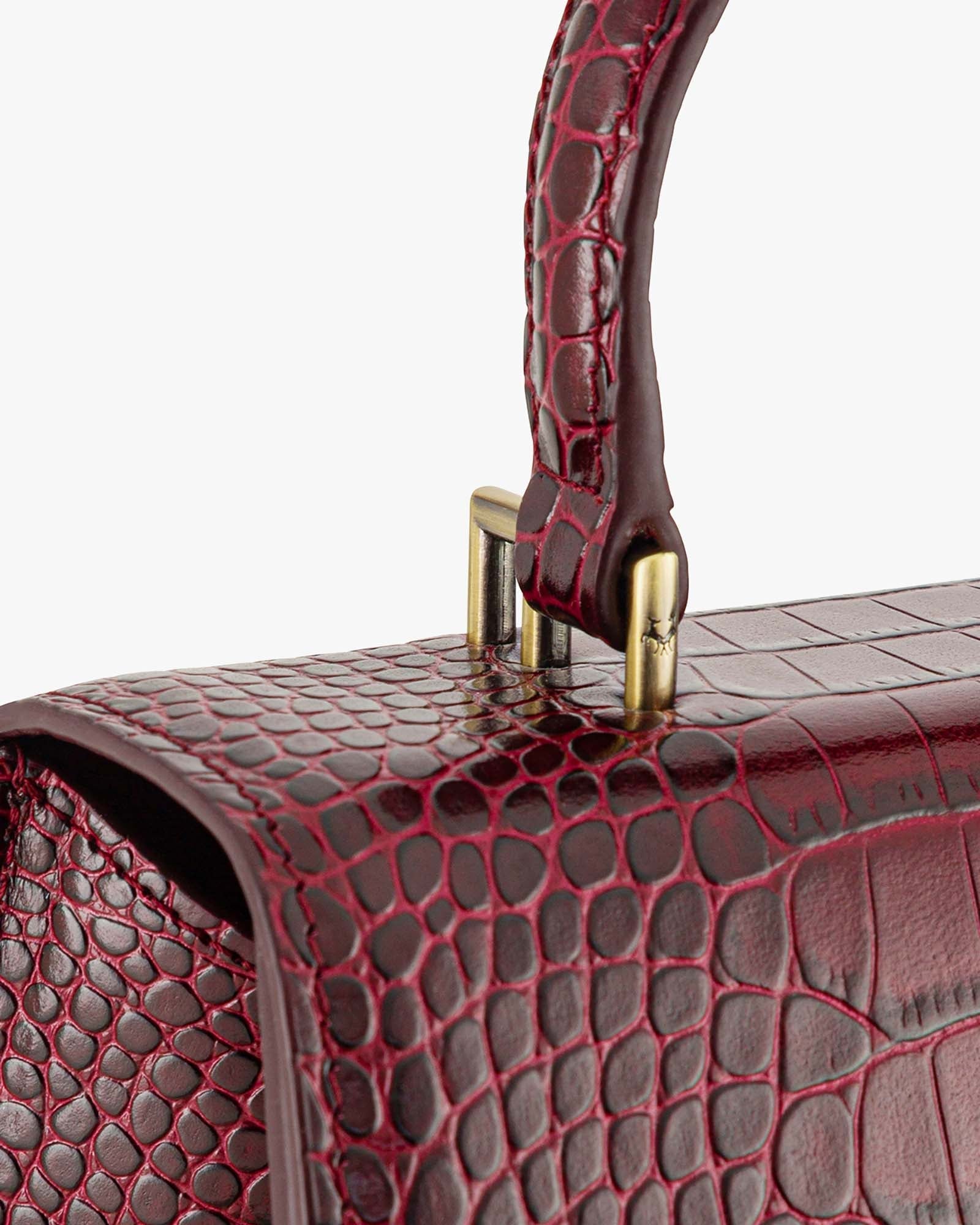 ALEXIA - Bordeaux - Embossé Crocodile