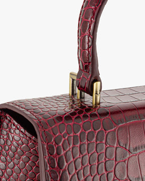 ALEXIA - Bordeaux - Embossé Crocodile