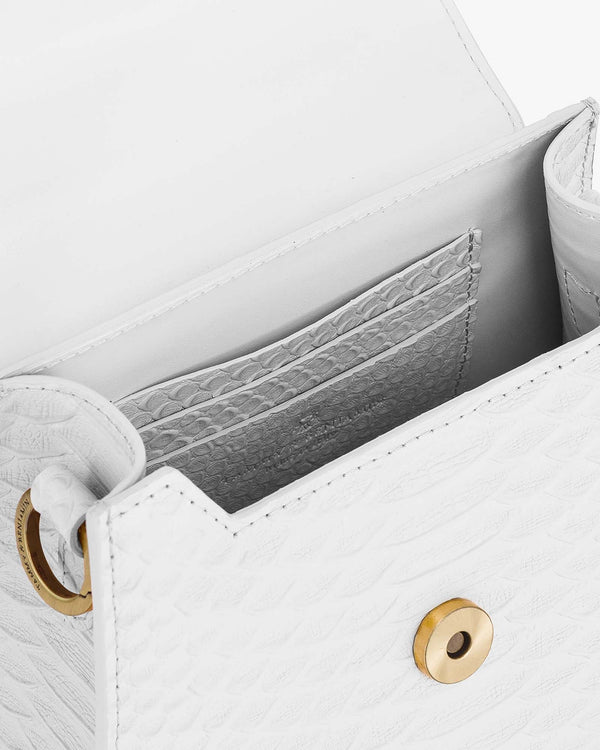 GABRIELLE - Ivoire - Embossé Crocodile