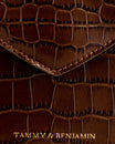 POCHETTE GABRIELLE - Brun - Embossé Crocodile