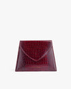 POCHETTE GABRIELLE - Bordeaux - Embossé Crocodile