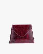 GABRIELLE POUCH - Burgundy lizard