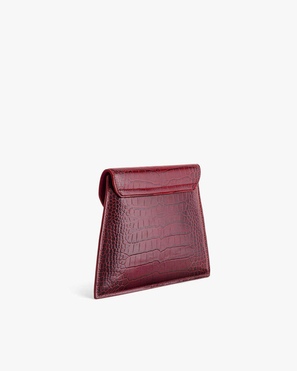 POCHETTE GABRIELLE - Bordeaux embossé